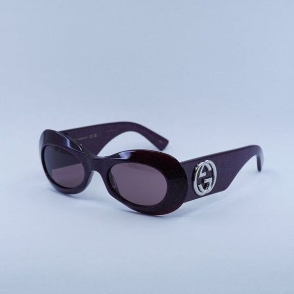 New Gucci GG1696S 003 Sunglasses -Violet Cosmic Glitter Frame, Violet Lenses