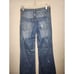Uniq by Litz Womans Jeans 25/1 Distressed Flare Dark Wash Mid Rise Boyfriend