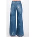 Uniq by Litz Womans Jeans 25/1 Distressed Flare Dark Wash Mid Rise Boyfriend