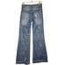 Uniq by Litz Womans Jeans 25/1 Distressed Flare Dark Wash Mid Rise Boyfriend