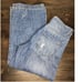Uniq by Litz Womans Jeans 25/1 Distressed Flare Dark Wash Mid Rise Boyfriend
