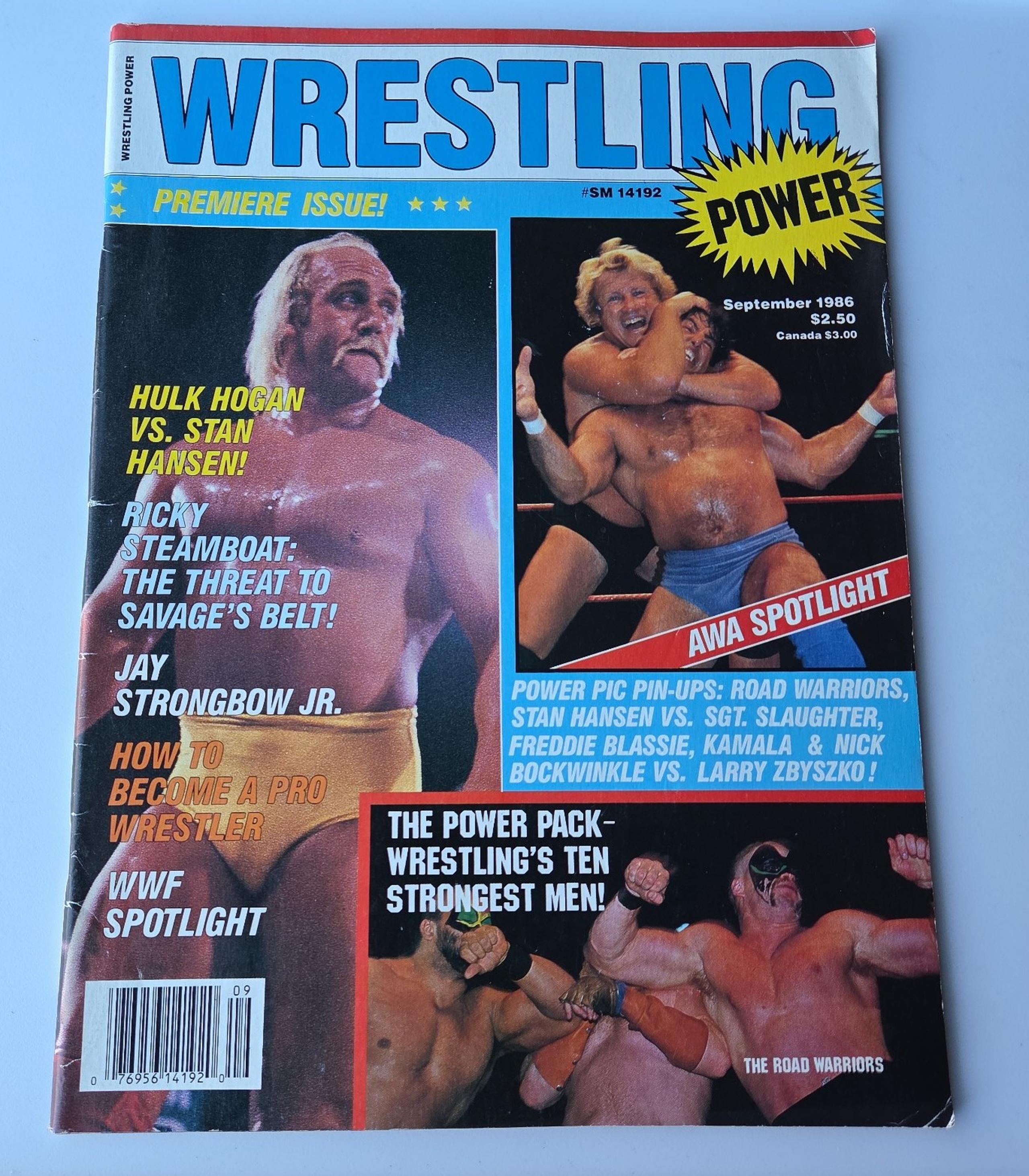Issue No. 1 Wrestling Power Magazine Sept 1986 Good Condition