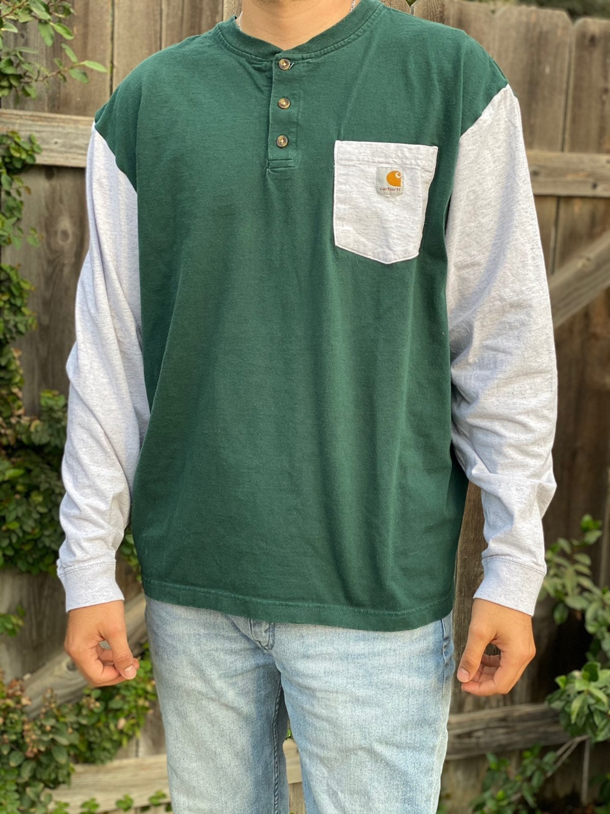 Custom Made Carhartt Grey / Green Long S