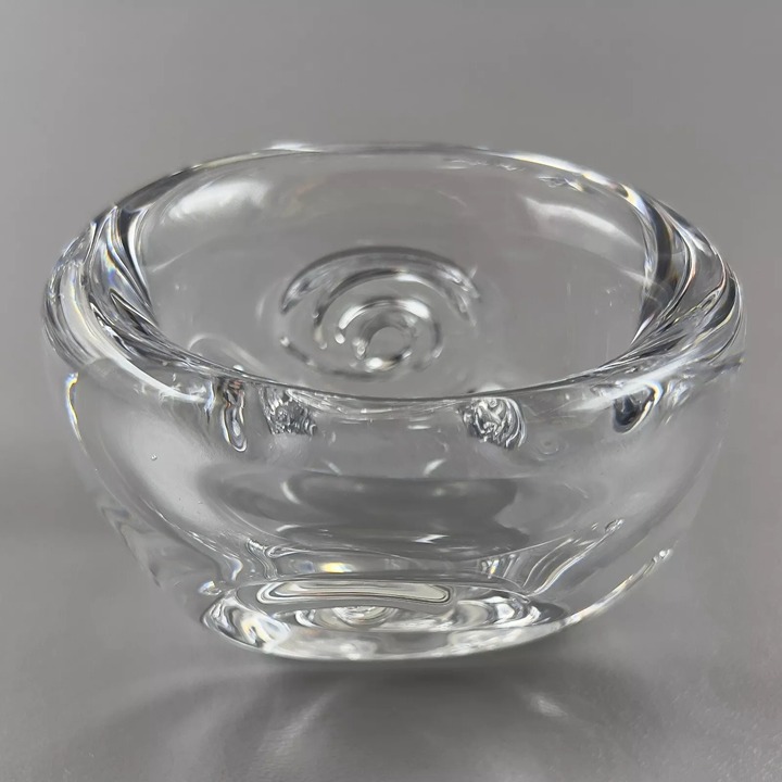 Vintage Kosta Boda Bowl By Goran Warff Swedish Art Glass 5958 Clear 3 X4