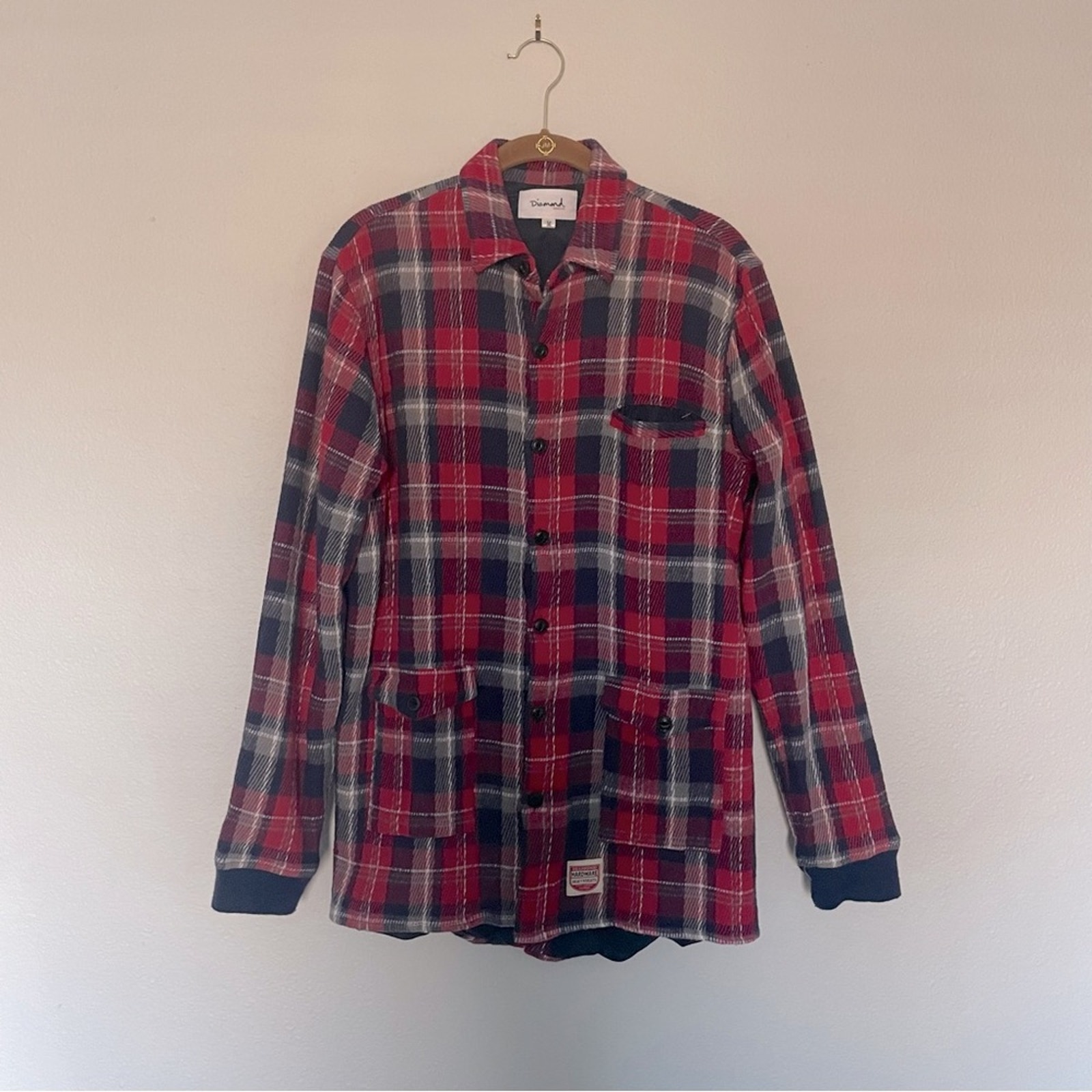 Men’s Shaket Red & Navy by Diamond Size Medium