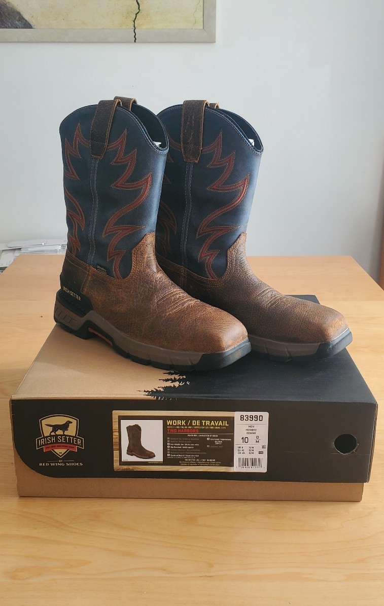 Irish Setter Two Harbors 11 Pull-On Waterproof Non-Met Toe Boot Size 10 83990