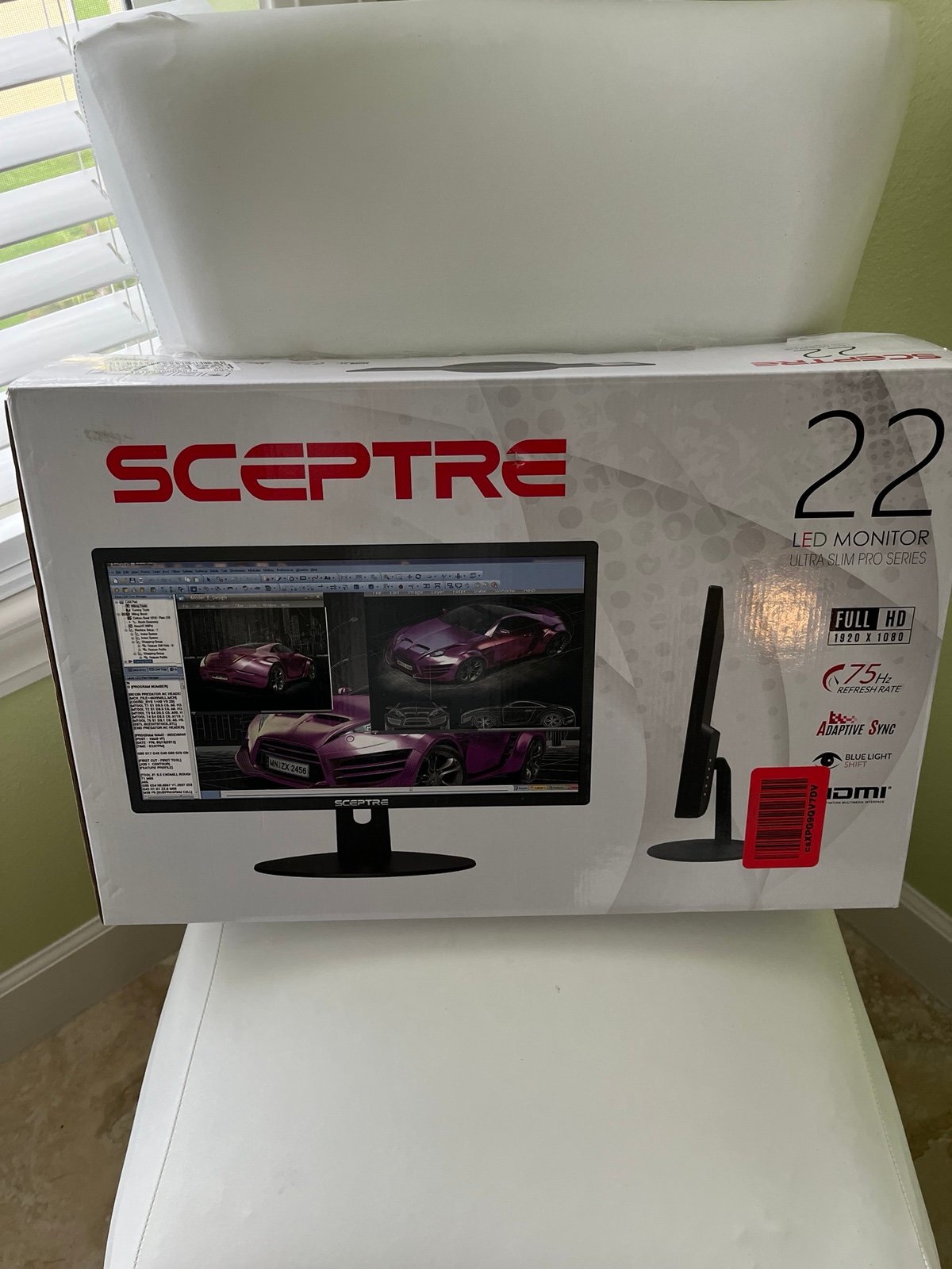 Sceptre LED Monitor (22in). Brand New / opened once
