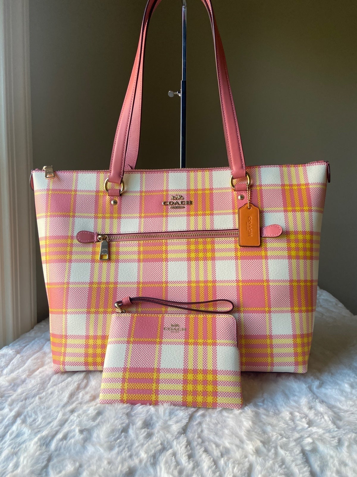 Coach Plaid Tote Bags | Mercari