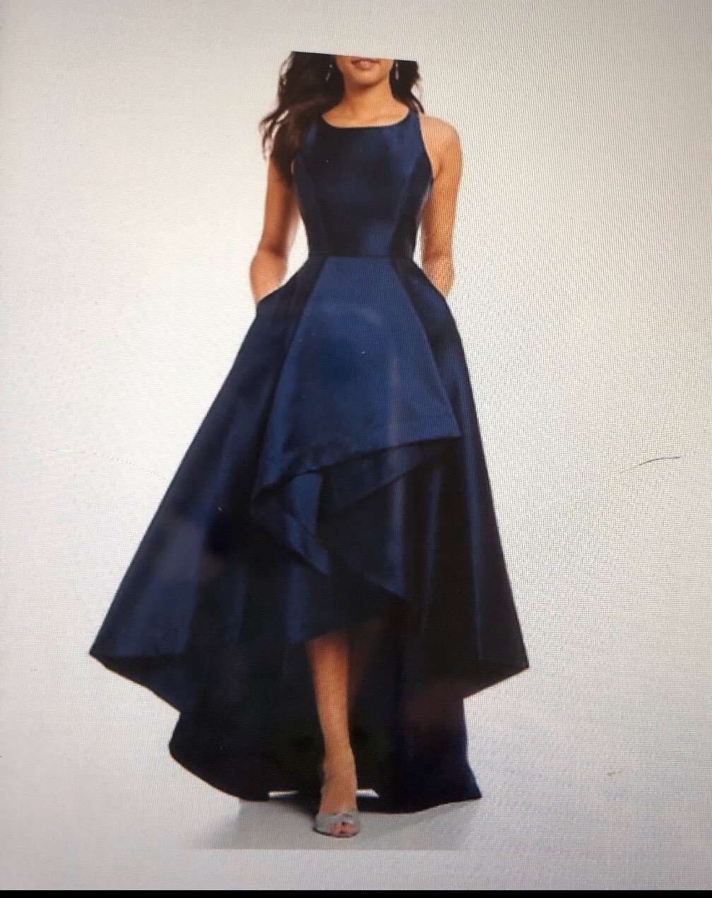 Blue Satin Dress Size 6