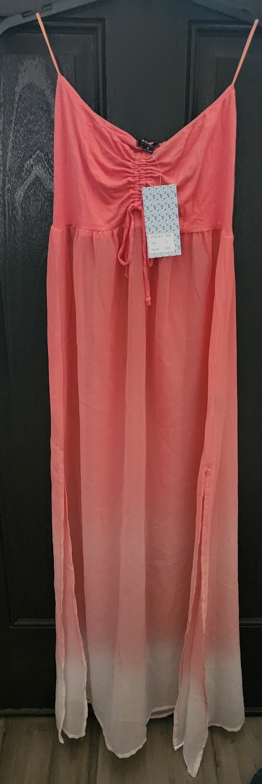 NWT Raviya Marie Cover Up Maxi Dress in Coral Size Small