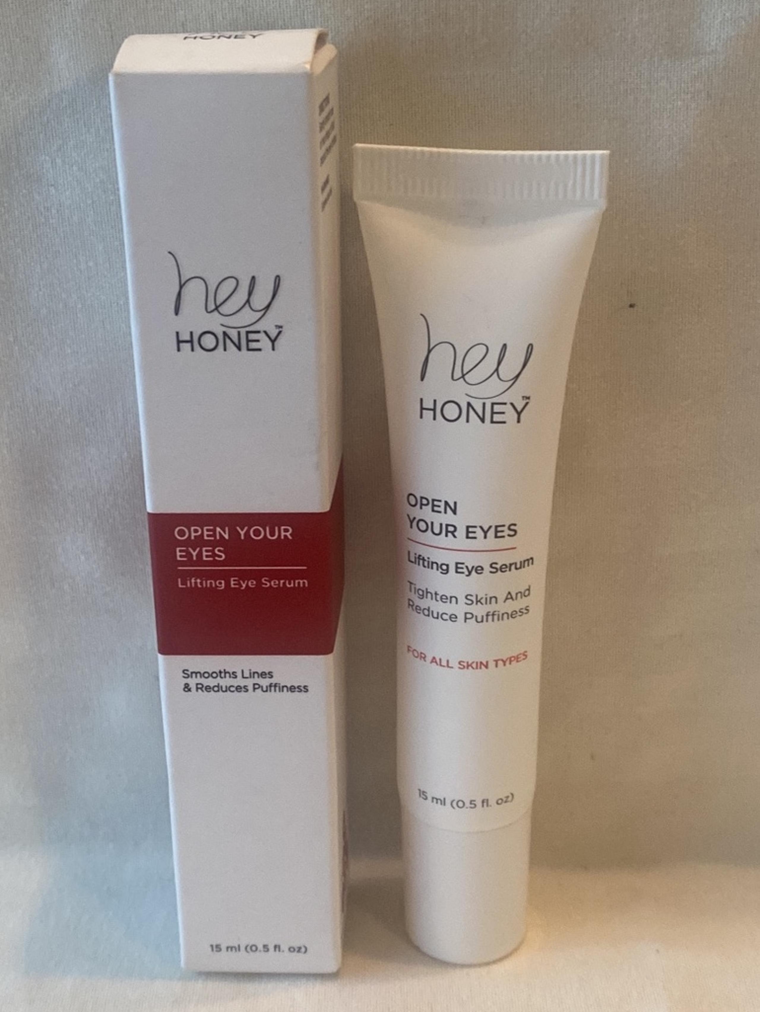 HEY HONEY OPEN YOUR EYES LIFTING EYE SERUM 0.5 fl oz/15 ml BNIB