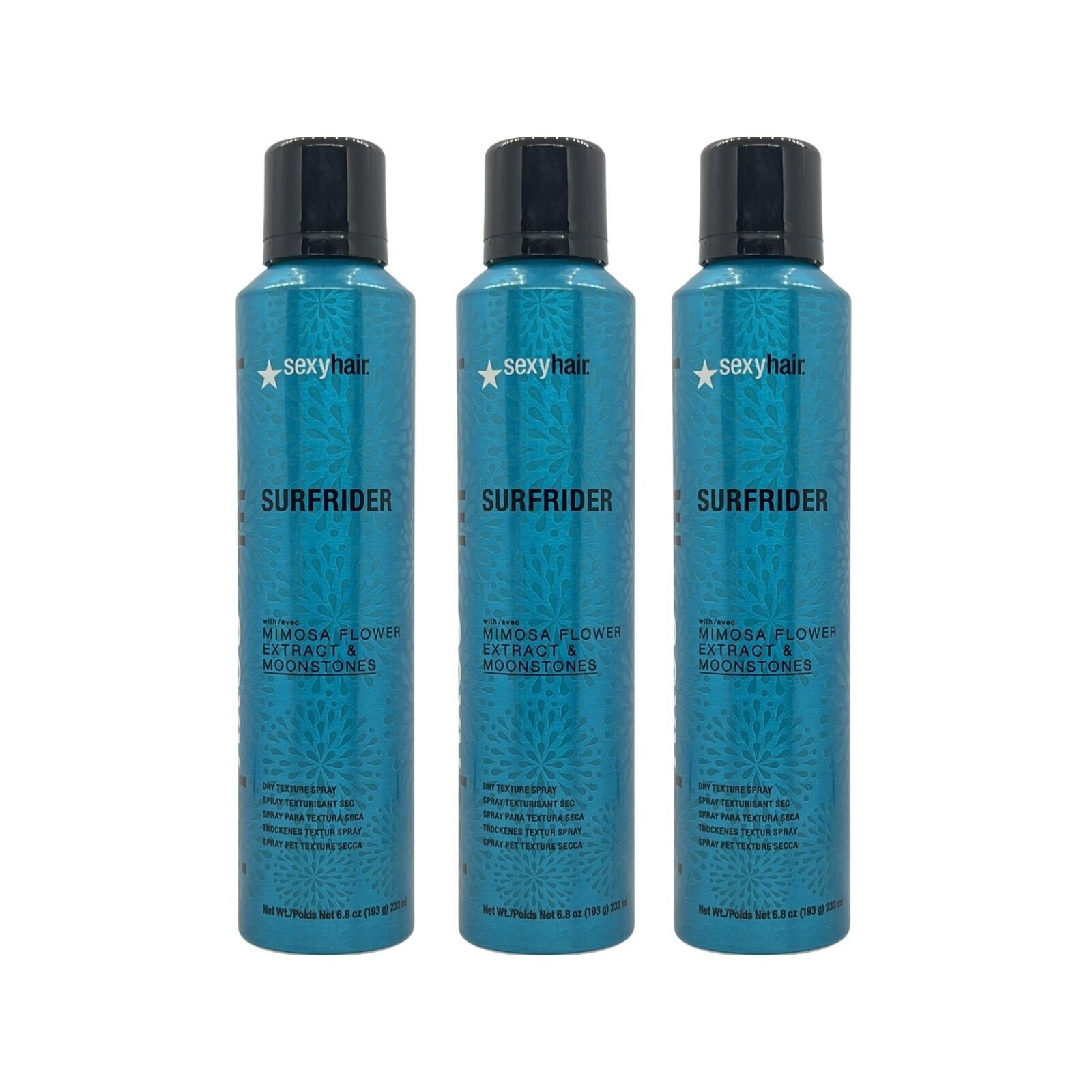 Sexy Hair Surfrider Mimosa Flower Dry Texture Spray 6.8 Oz (Pack of 3)
