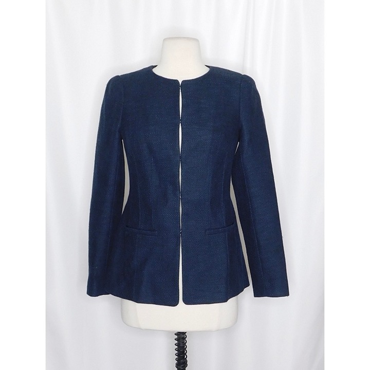 CLUB MONACO Blue Blazer Jacket Office Business Career Academia Collegiate ~ 0