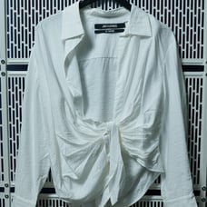 JACQUEMUS LA CHEMISE BAHIA DRAPPED SHIRT
