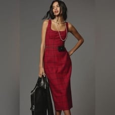 Anthropologie Pilcro Bombshell Tweed Slim Midi Dress