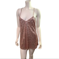 Jade - Johnny Was Blush Sequin Mini Dress Size XS