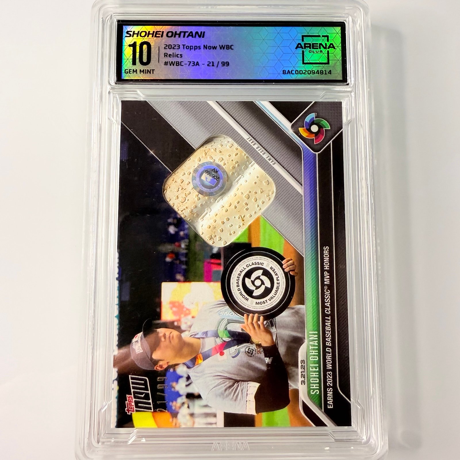 2023 Topps Now WBC-73A Shohei Ohtani Base Relic /99 GEM MINT 10 Game Used Base