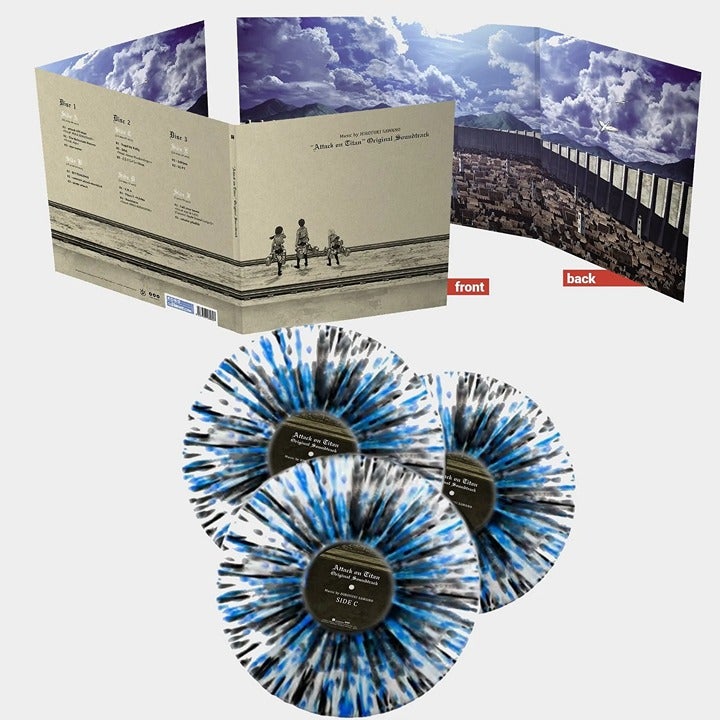 Attack On Titan Season 1 Original Soundtrack Clear With Black Splatter Vinyl