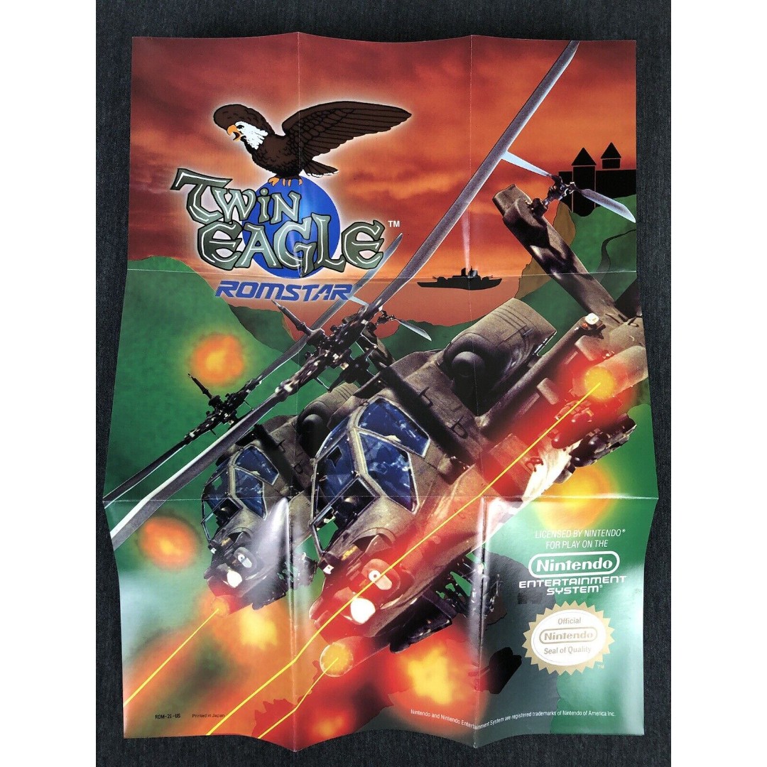 Twin Eagle - NES Nintendo - Poster Only - Very Good - SAFE SHIP!