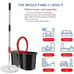 Spin Mop and Bucket with Wringer Set, Easy Wring Mop for Floor Cleaning