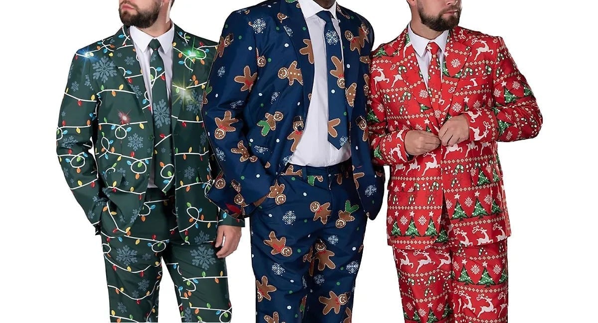 Men's Holiday Life Of The Party 3-Piece LED Light Up Suit Set (3 designs avail.)