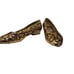 Vintage Gold Sequin Shoes with Dark Gold Glass Beading | Size 10 | Circa 1980s-1