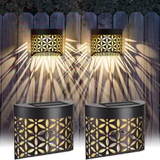 Solar Deck Lights, Iron Solar Fence Lights Outdoor Waterproof Garden Decorative