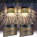 Solar Deck Lights, Iron Solar Fence Lights Outdoor Waterproof Garden Decorative