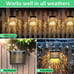 Solar Deck Lights, Iron Solar Fence Lights Outdoor Waterproof Garden Decorative