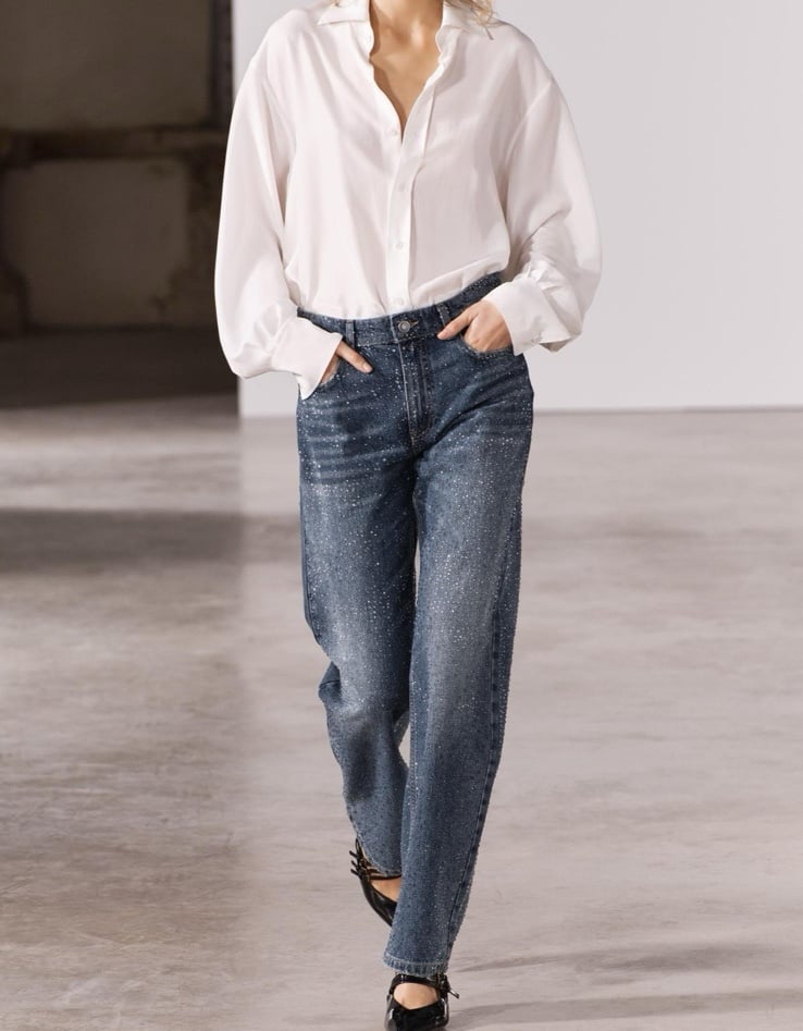 ZARA rhinestone jeans