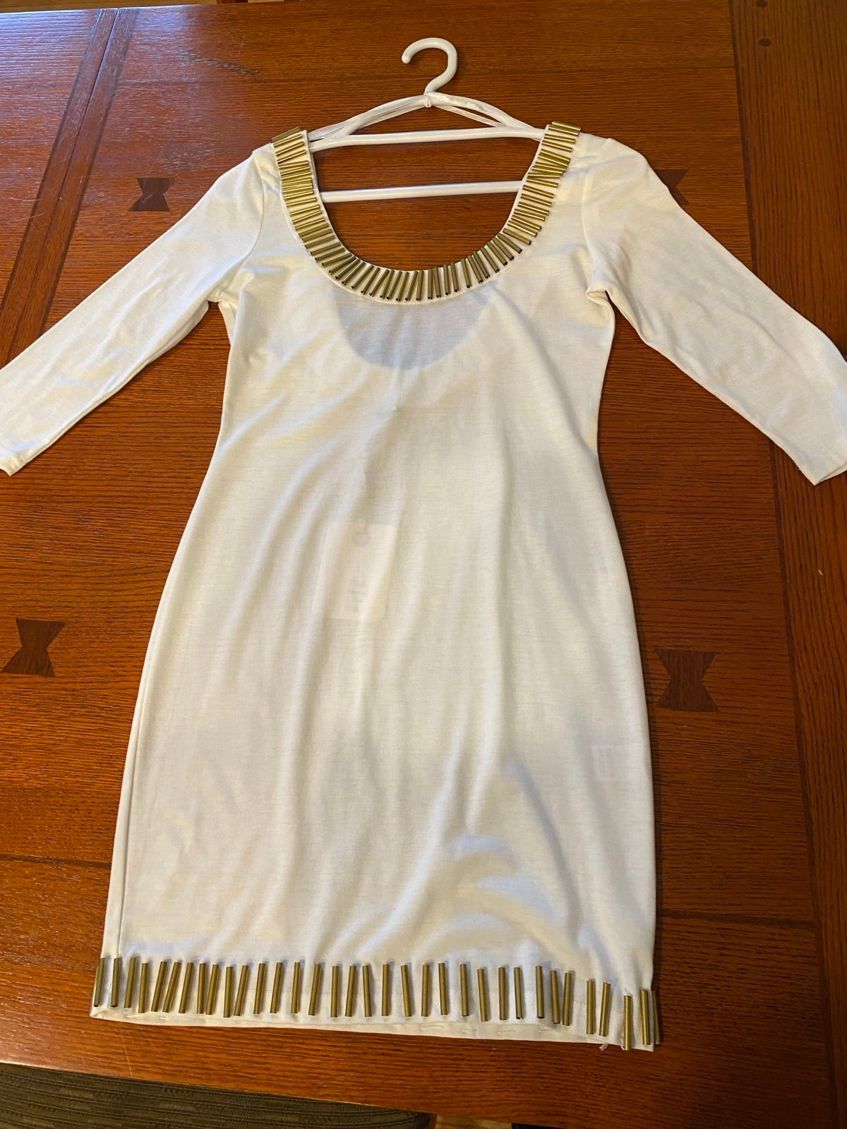 White and gold dress