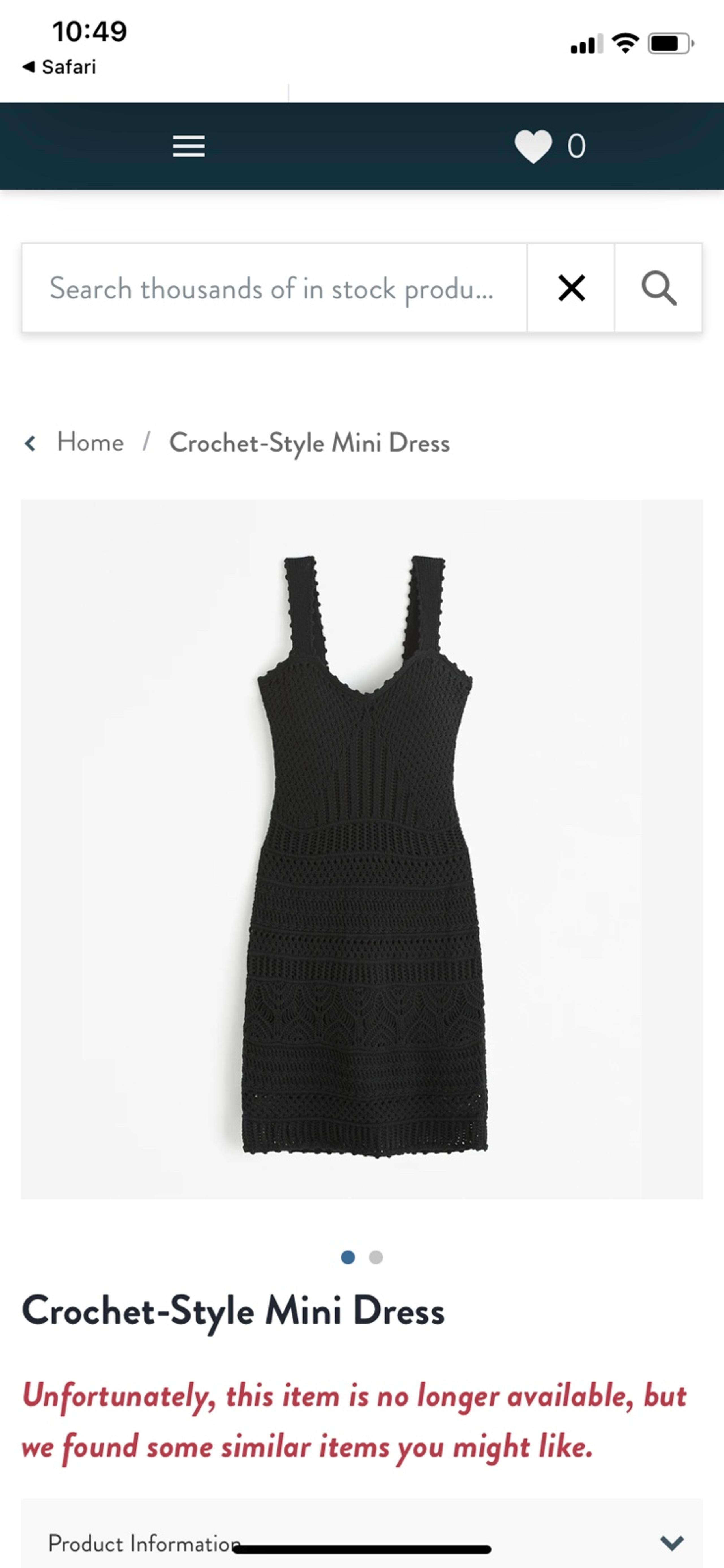 Abercrombie & fitch black crotchet cut out Dress size xl new no tags knit