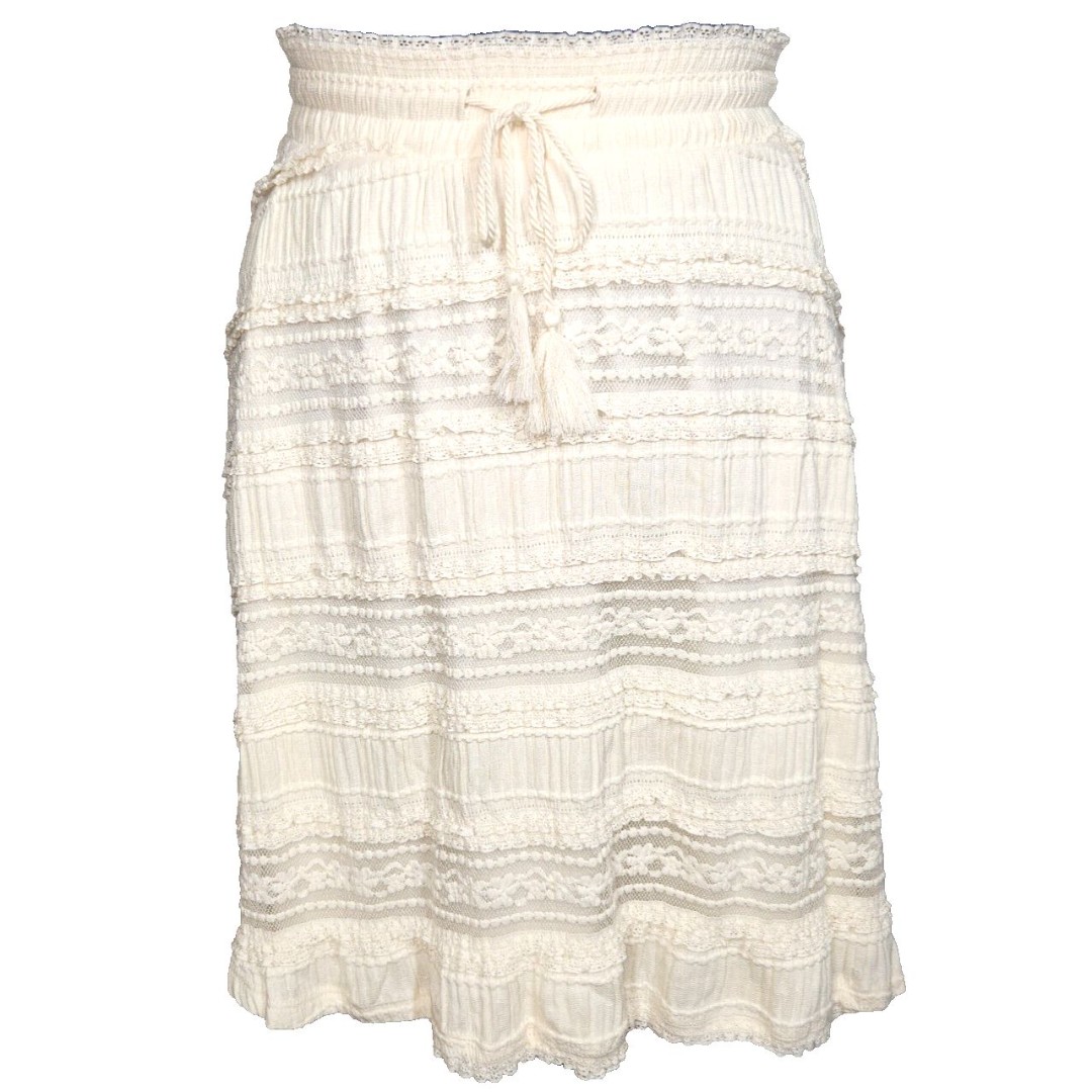 Torrid Ivory Lace Pull On Flowy Boho Short Skater Skirt Plus Size 4X 26