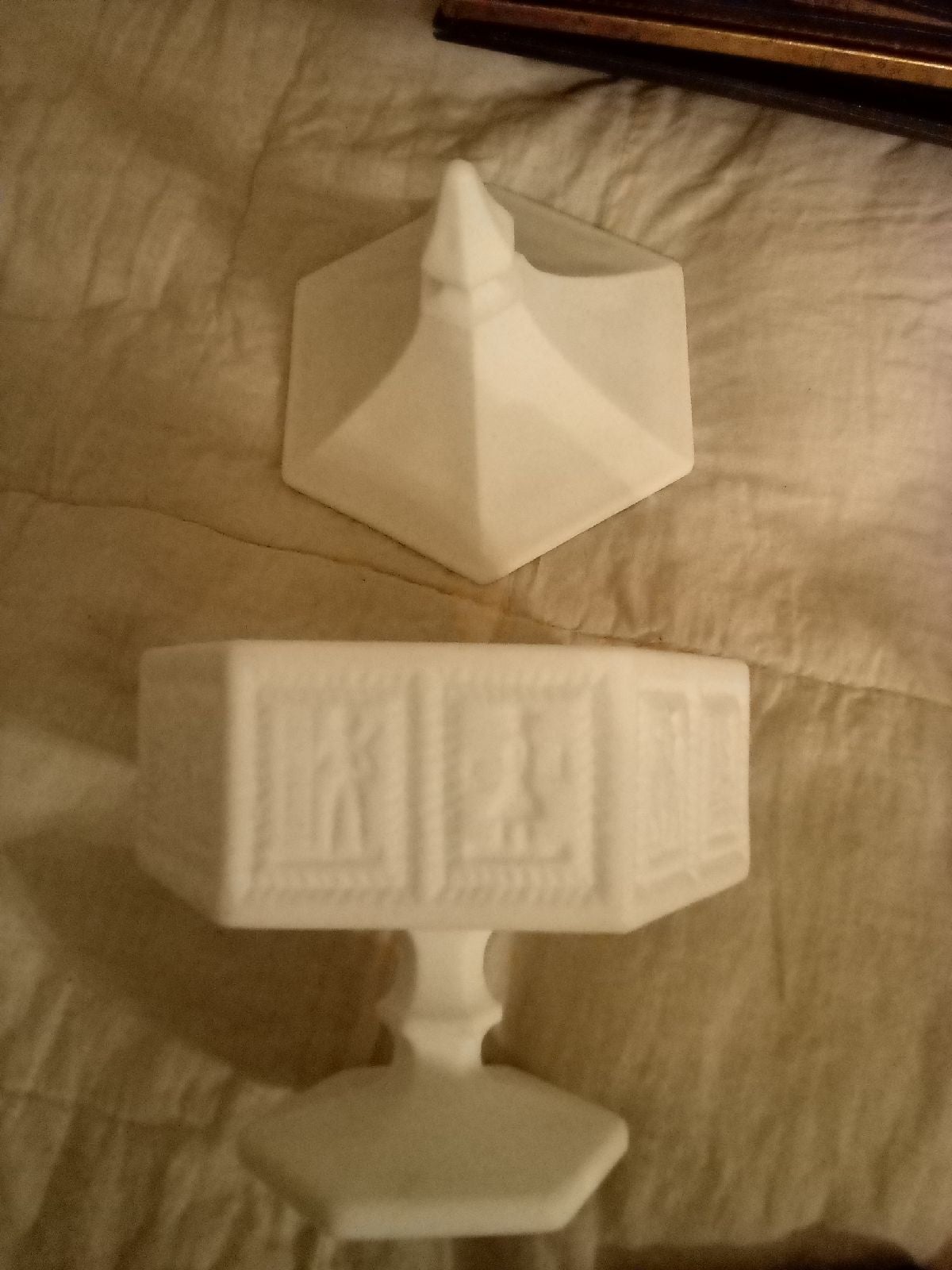 Vintage white candy dish