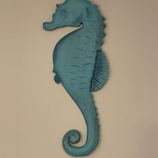 Beautiful wooden seahorse wall decor