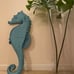 Beautiful wooden seahorse wall decor