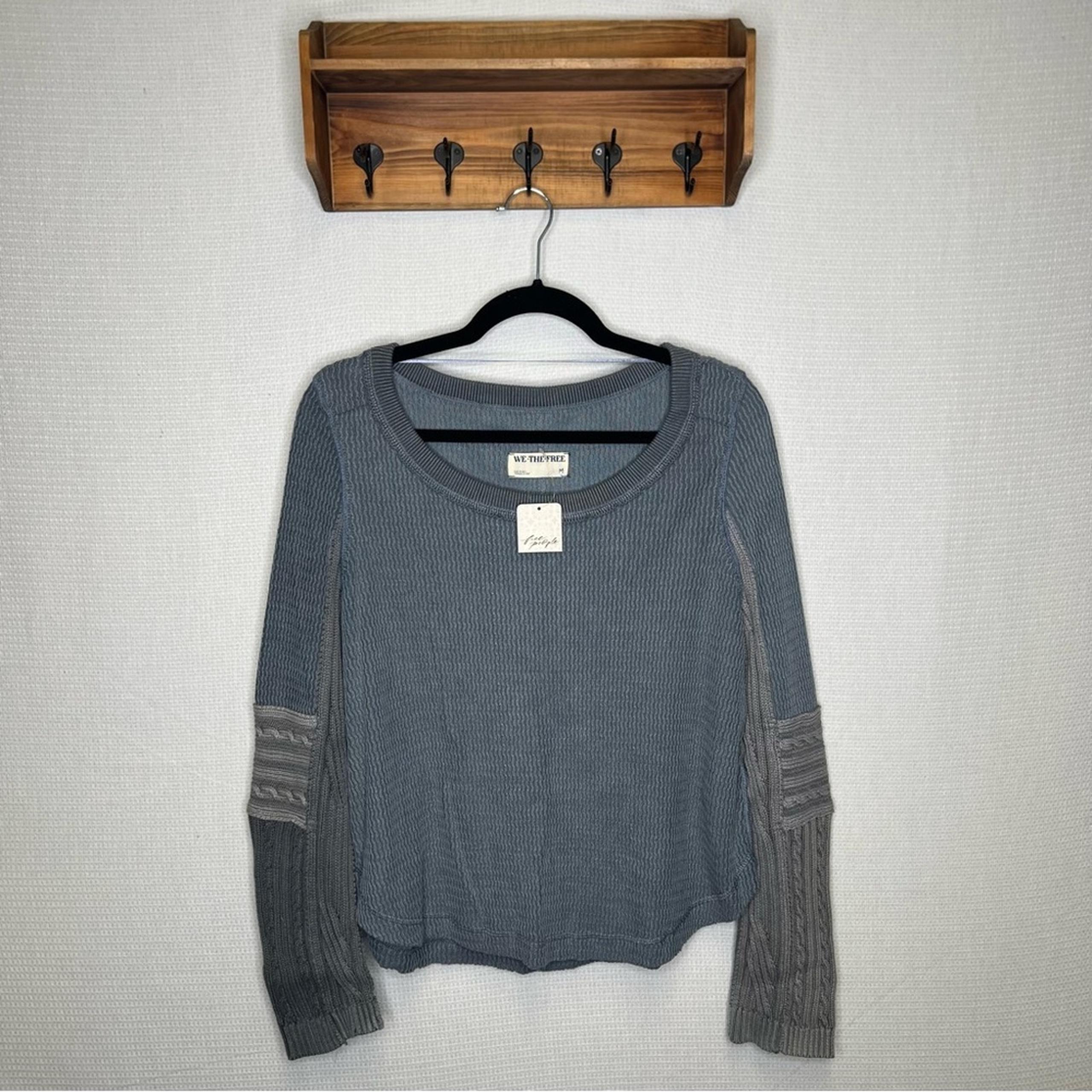 We The Free | Free People Women's Gray Sweater Top Medium NWT