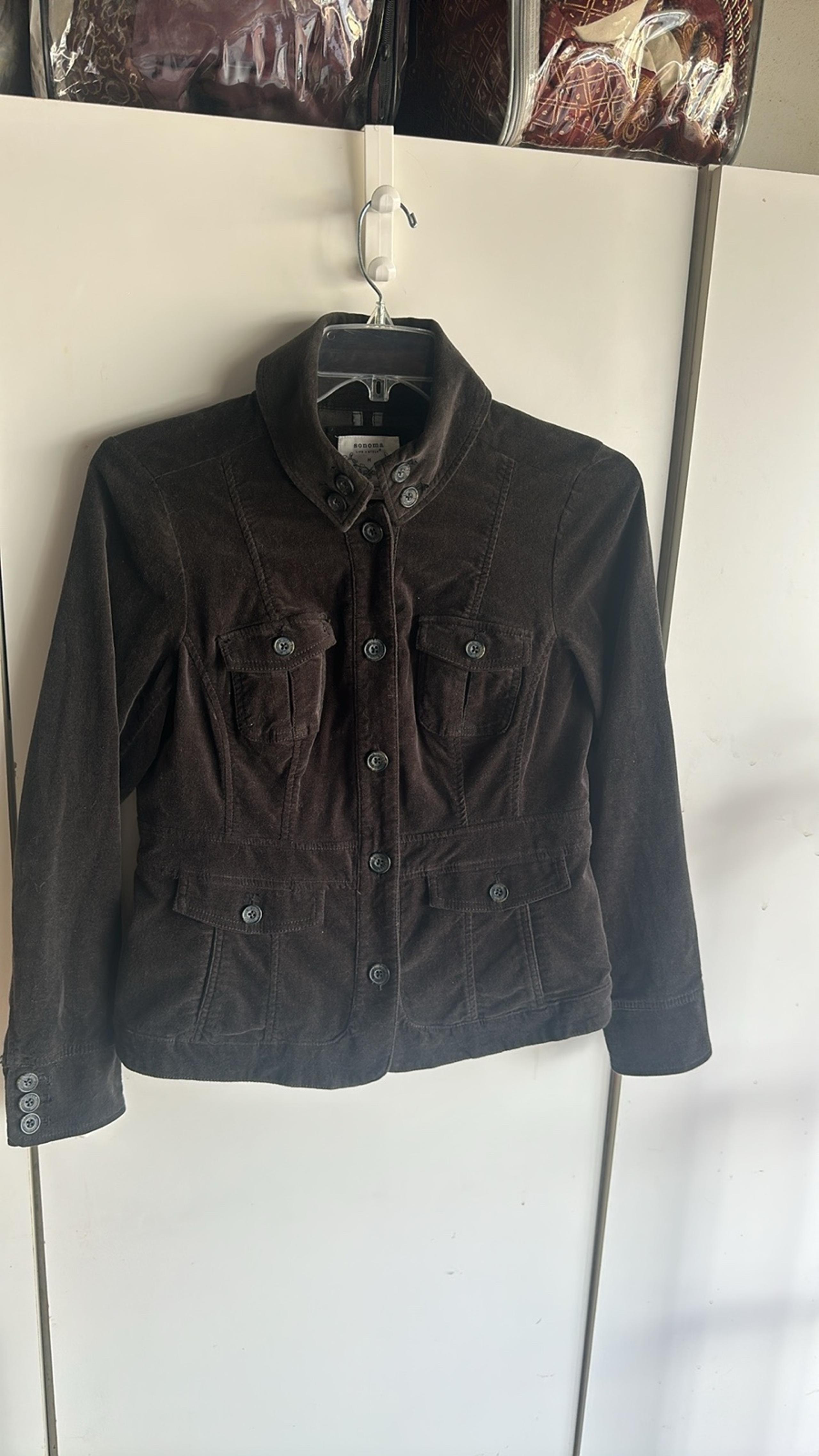 Women’s Sonoma Corduroy Charcoal Gray Jacket Size M