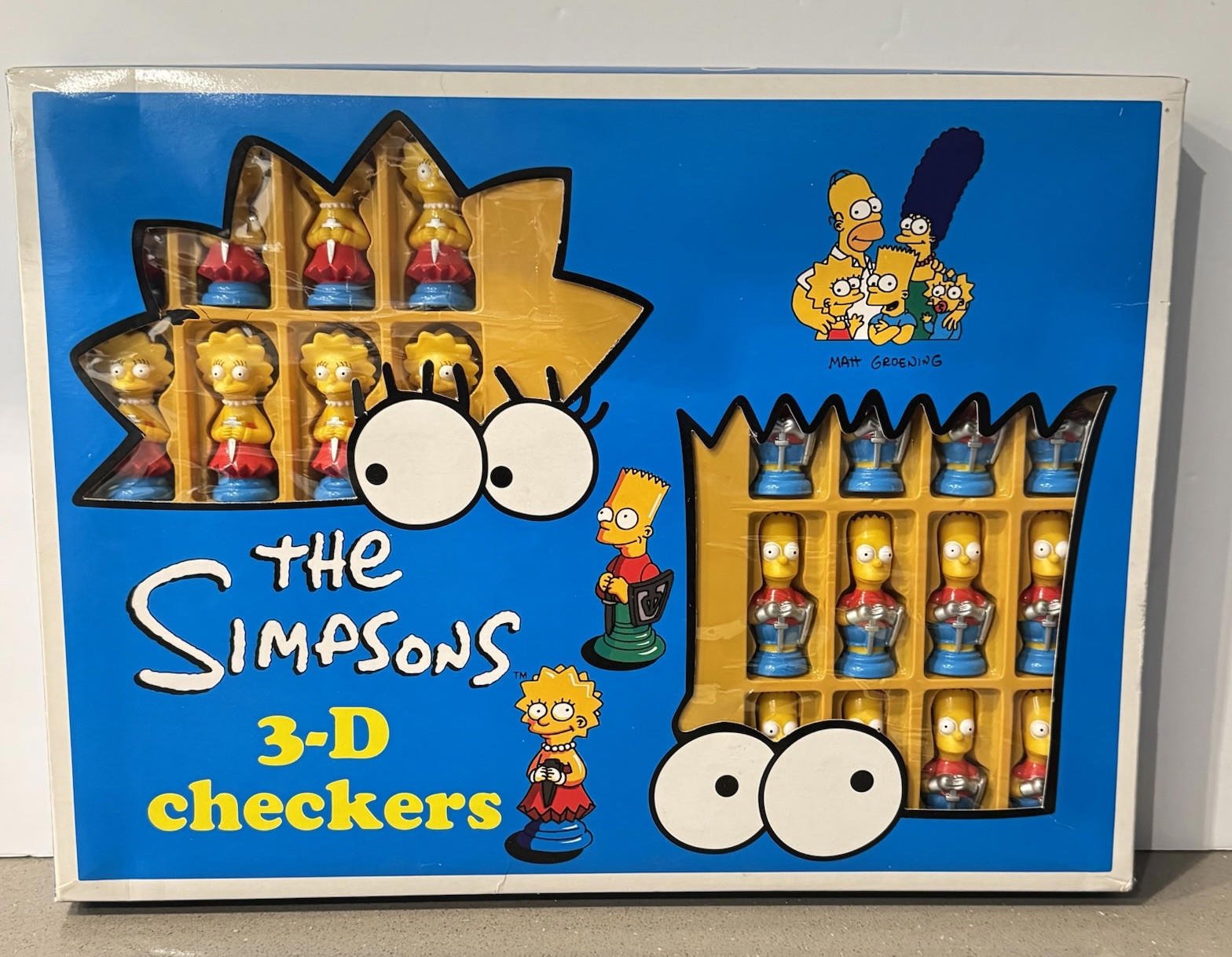 Vintage 1992 Simpsons 3D Checkers Complete