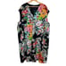 Ralph Lauren LRL Dress Womens 22W Black Multicolor Floral Midi Sleeveless Shift
