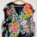 Ralph Lauren LRL Dress Womens 22W Black Multicolor Floral Midi Sleeveless Shift