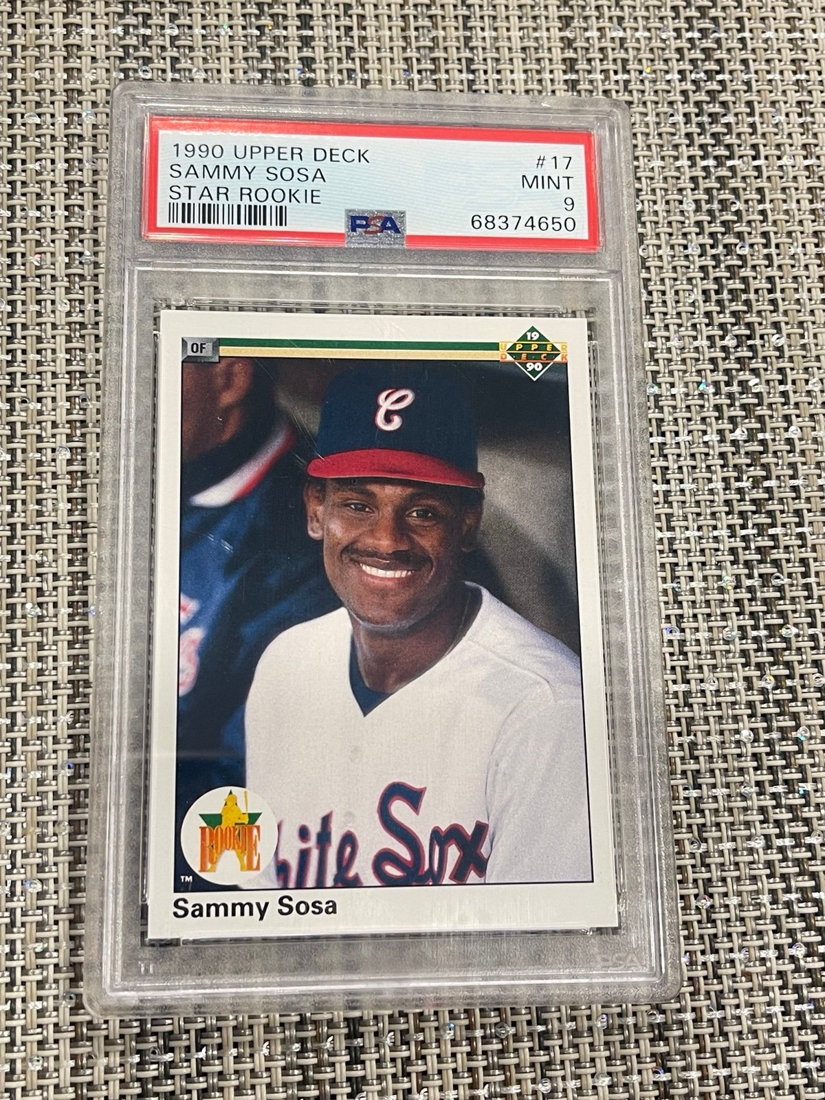 1990 Upper Deck Sammy Sosa RC PSA 9 error wrong D.O.B its 11/12/68 not 11/10/68