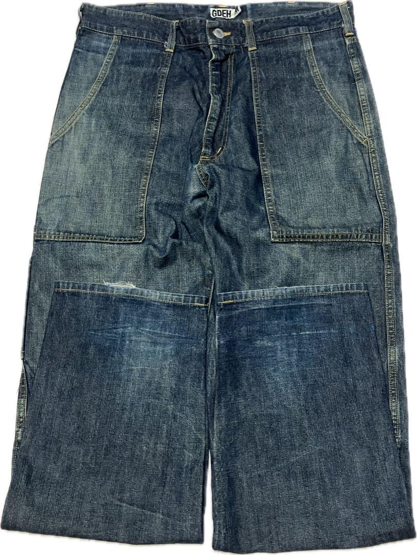 90s GDEH Painter Pants, Dark Denim Cargo