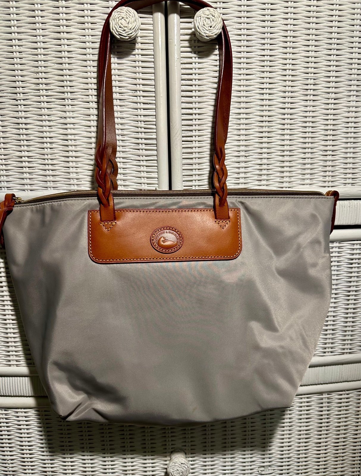 Dooney & Bourke Grey Nylon Tote Bag