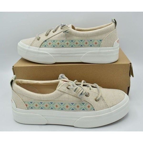 Sperry Women Size 9 Pier Wave Hi LTT Playa Beige Slip On Tribal Fashion Sneakers