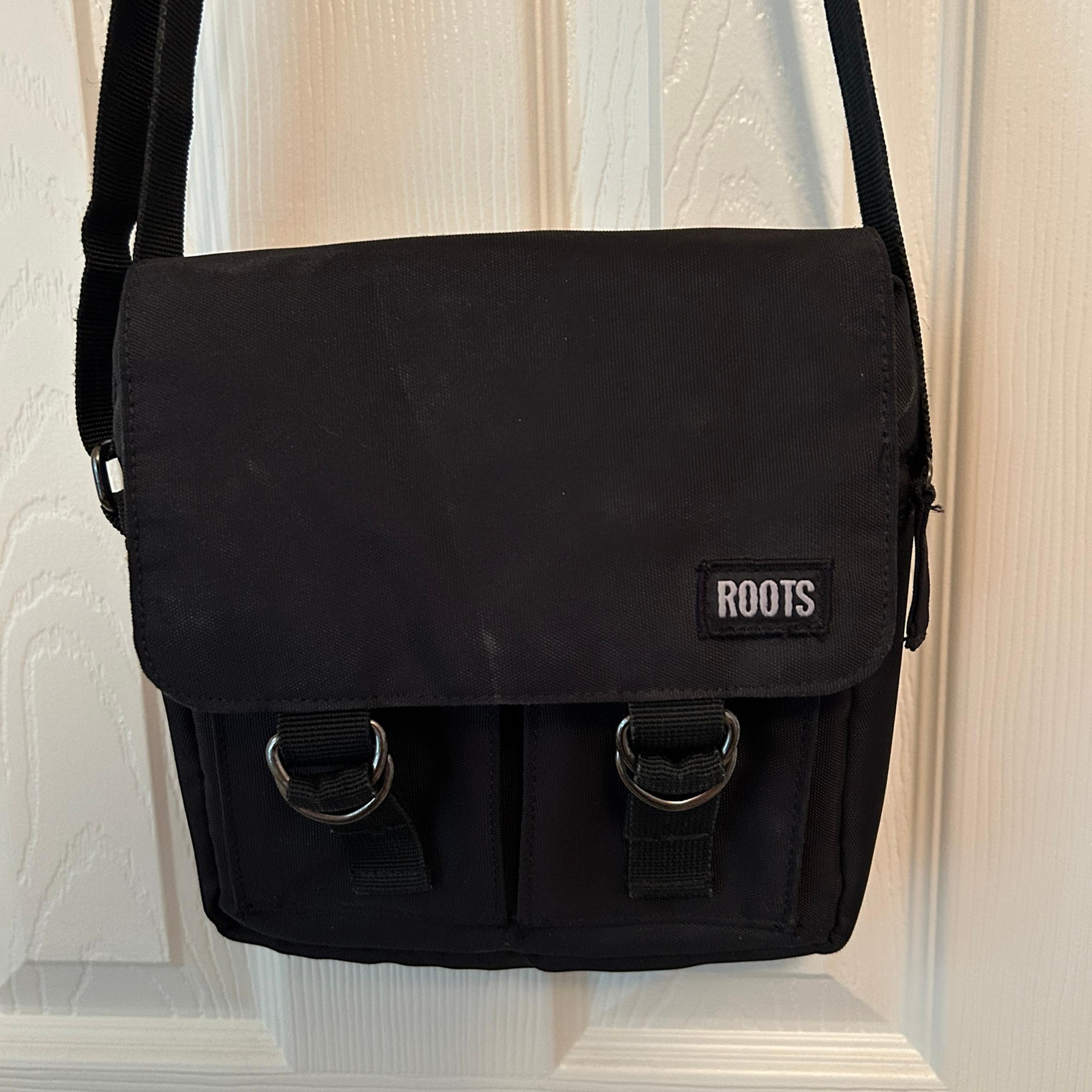 Roots Black Messenger Bag