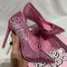 Aldo x Barbie Malibu Pink Satin Rhinestone Pumps New Woman’s 6