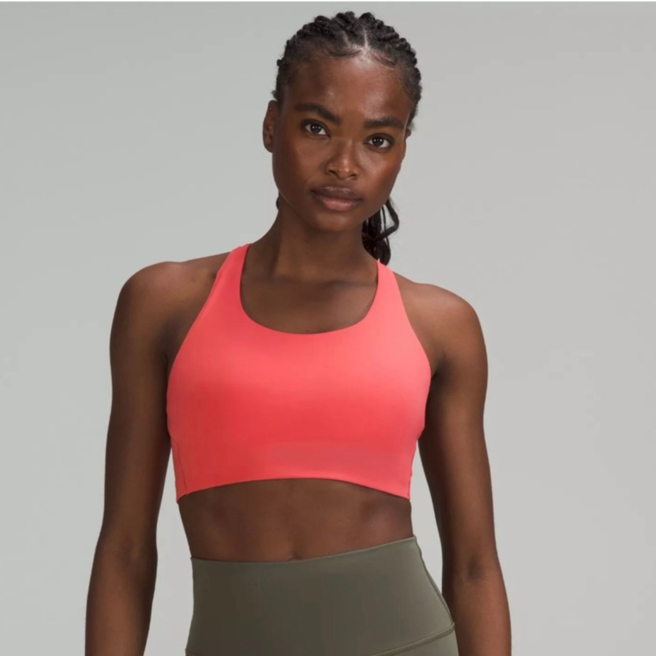 NWT Lululemon Energy Bra High Support 34C in the color Pale Raspberry