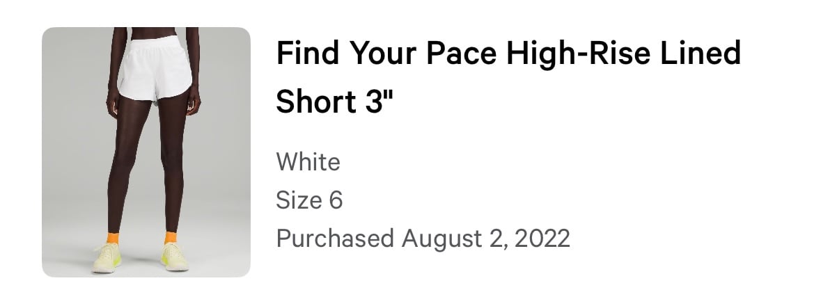 Lululemon find your pace shorts