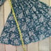 Perry Walker The Grace Blue Floral Short Puff Sleeves Cotton Mini Dress Medium